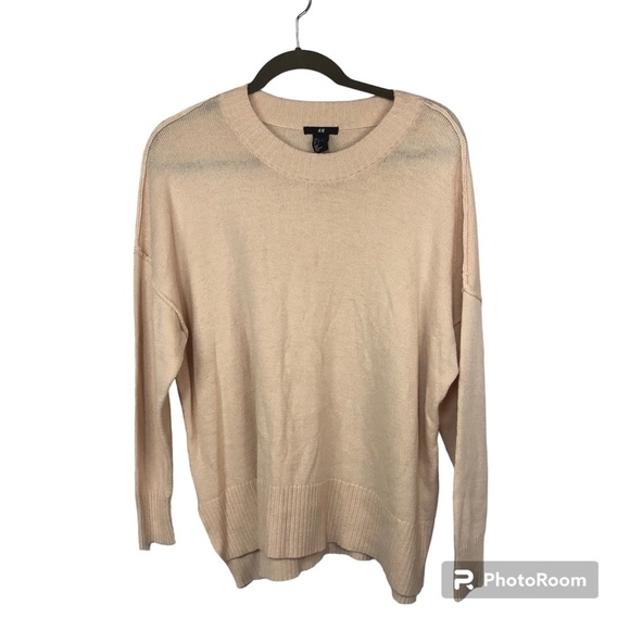 H&M Women’s Sweater Loose Fit Boxy Exterior Seams Wool Blend Soft Comfy - Picture 1 of 8
